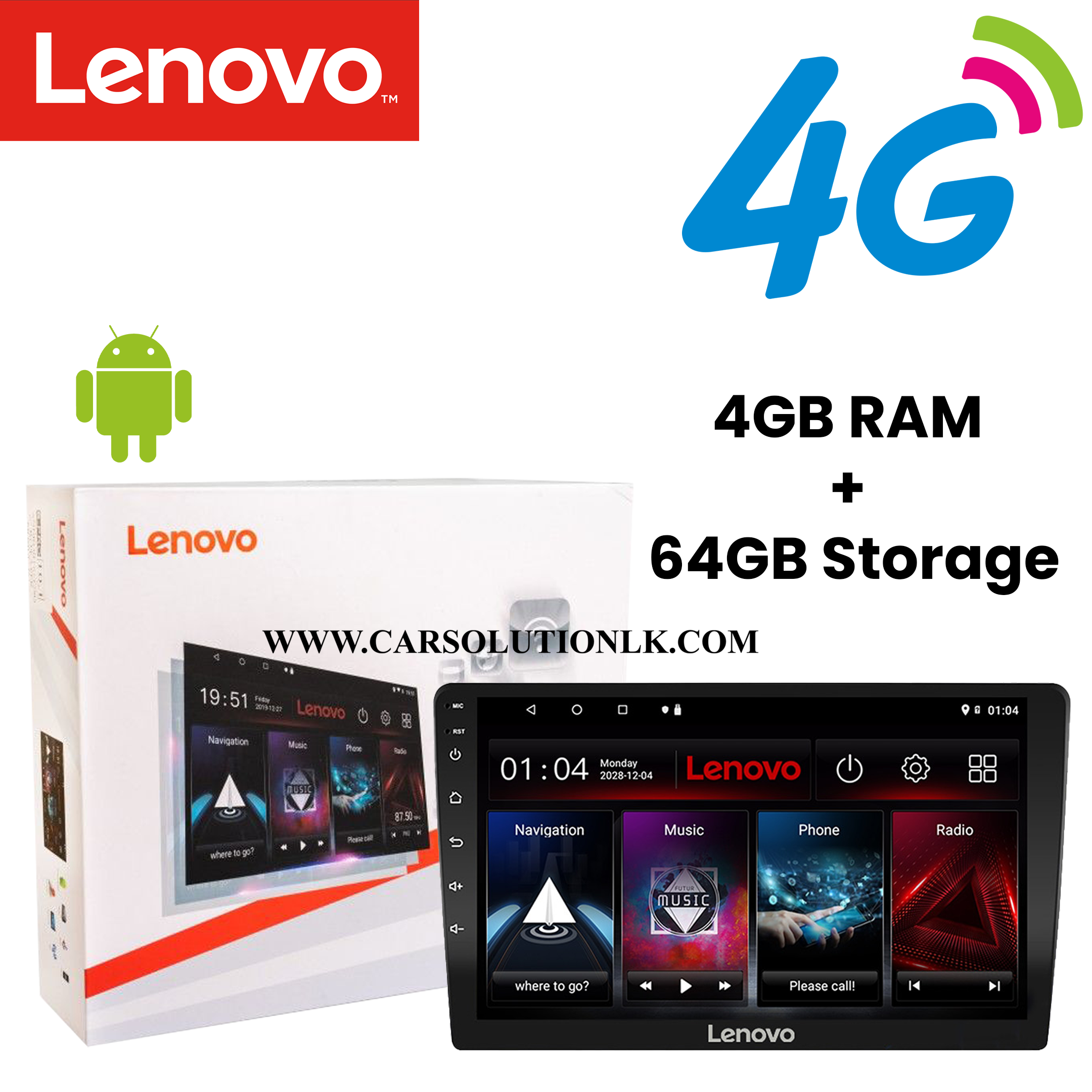 LENOVO D1-PRO3 4+64 4G ANDROID PLAYER